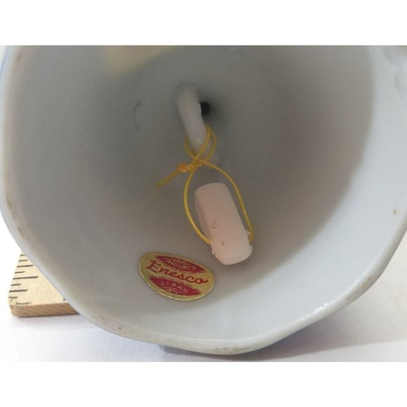 Enesco Dinner Bell Dancing Scene Victorian Blue with Gold Trim Vintage Japan - Picture 2 of 8